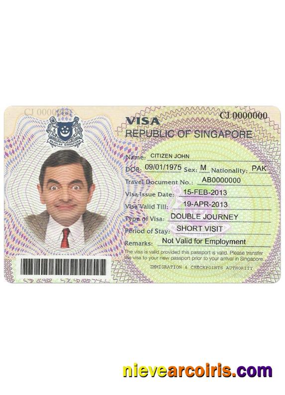 SINGAPORE visa